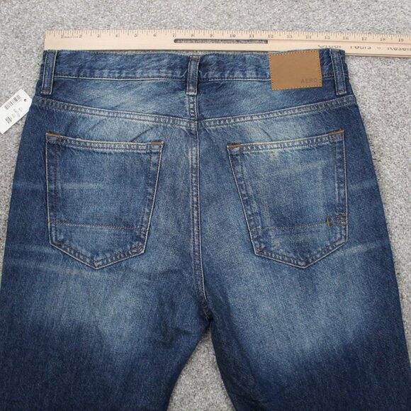 Aéropostale Jeans NWT Mens 30x30 Blue AERO Relaxed Non Stretch Distressed Denim - Picture 7 of 13